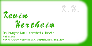 kevin wertheim business card